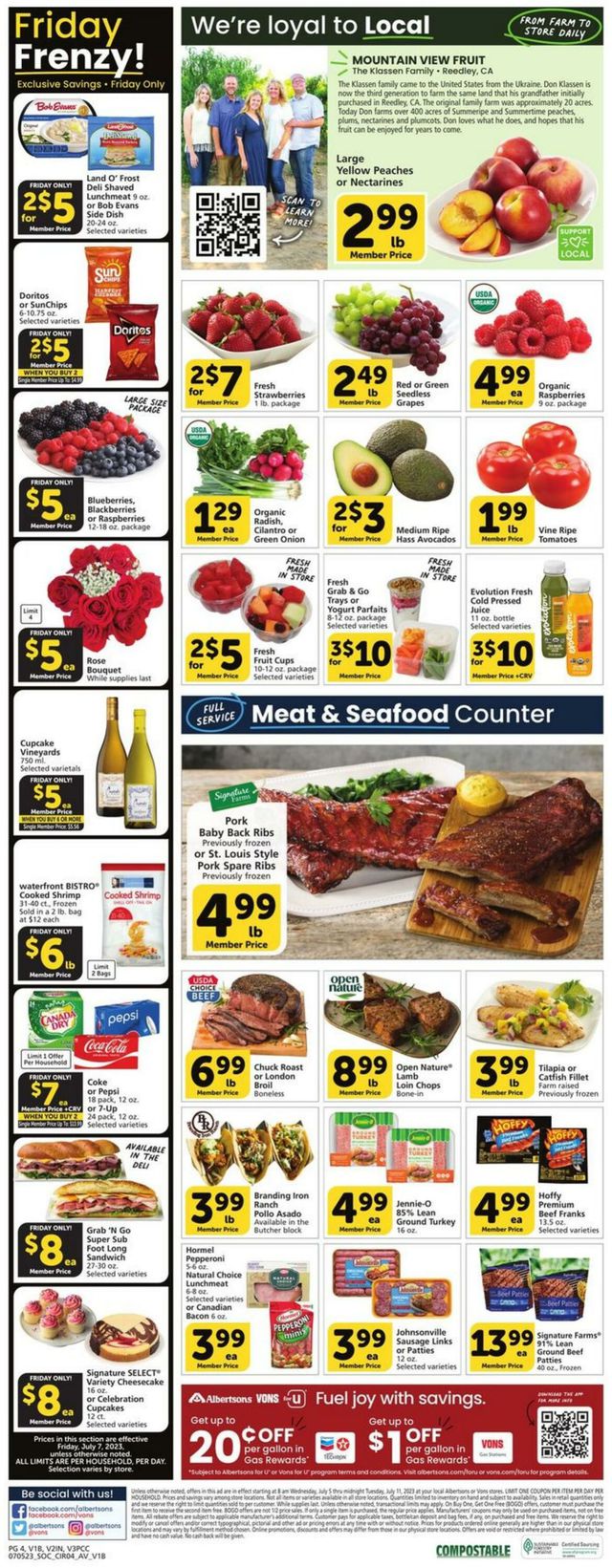 Vons Ad from 07/05/2023