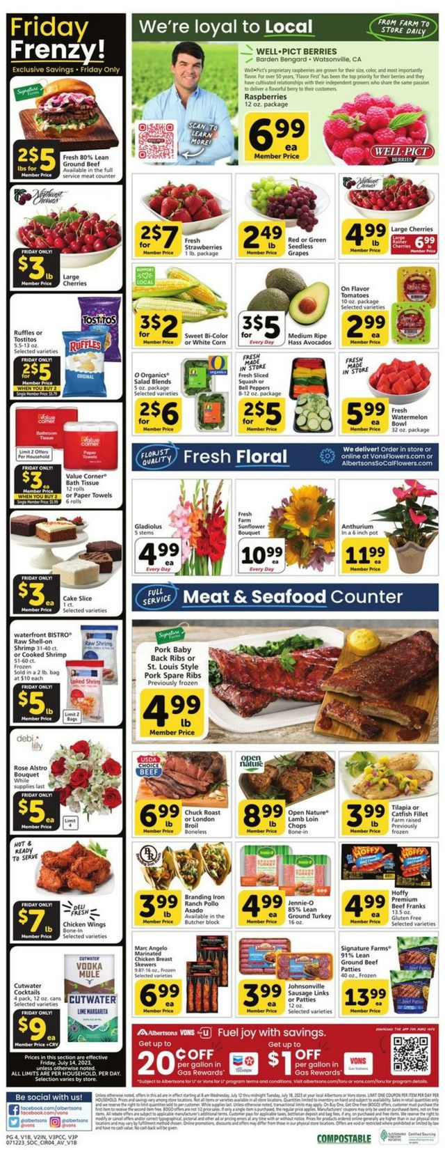 Vons Ad from 07/12/2023