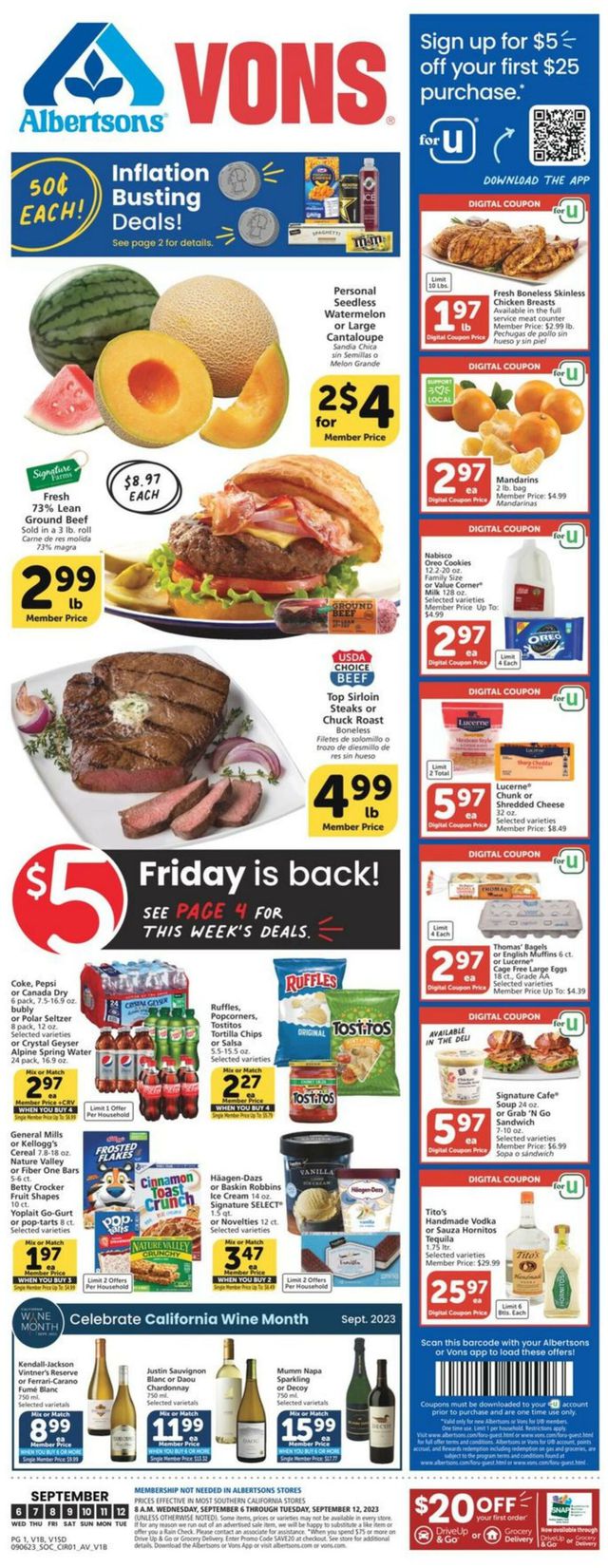 Vons Ad from 09/06/2023