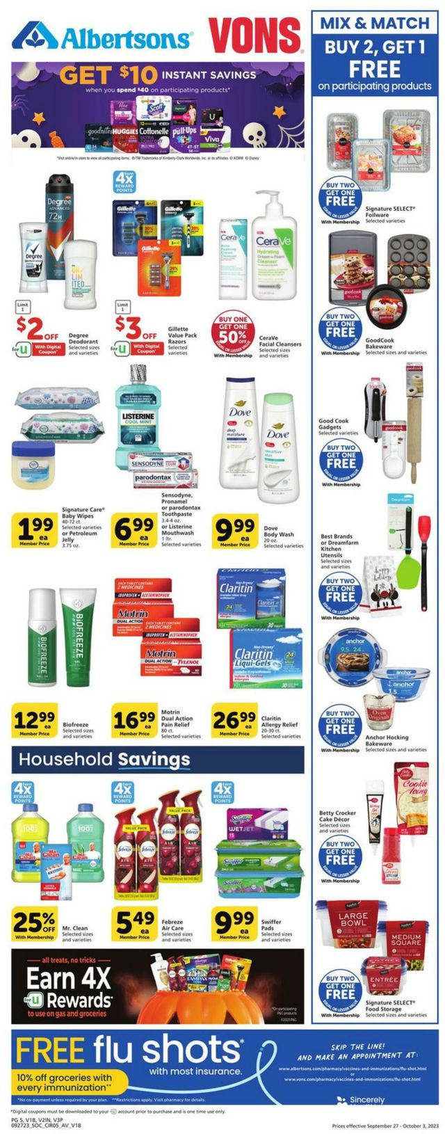 Vons Ad from 09/27/2023