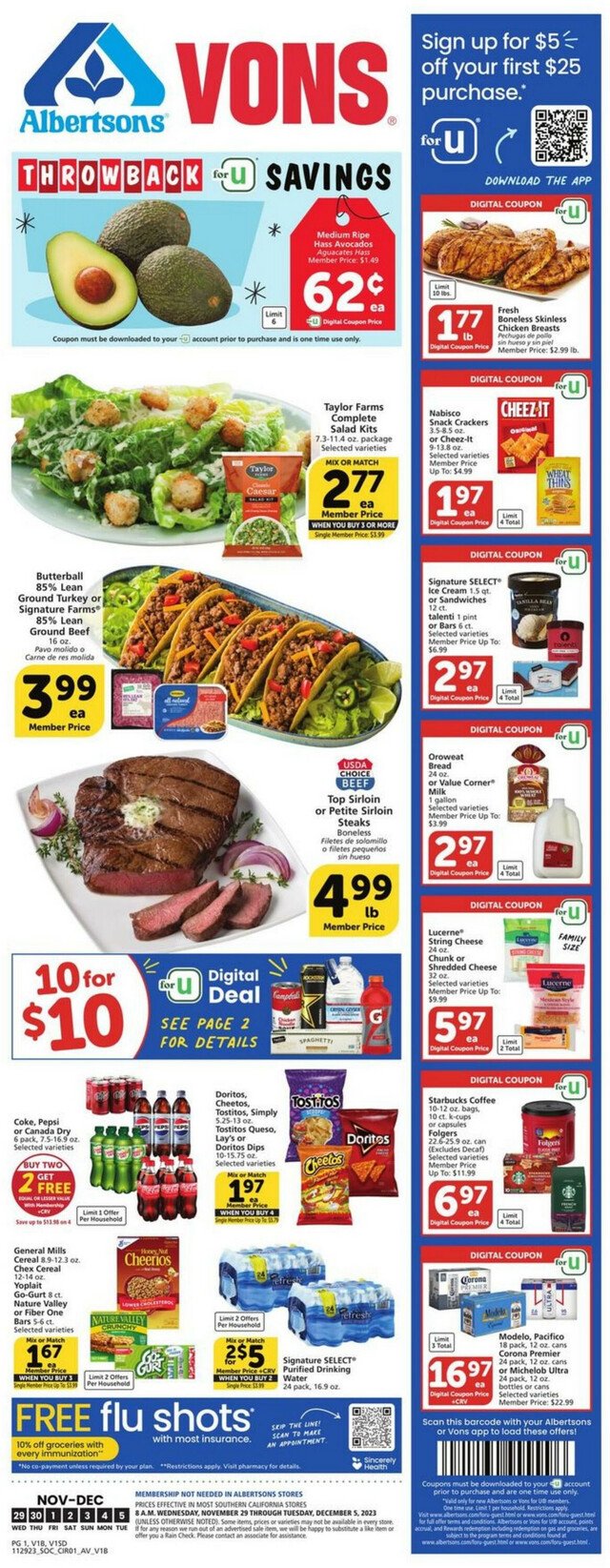 Vons Ad from 11/29/2023