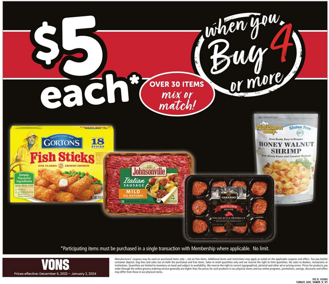 Vons Ad from 12/06/2023