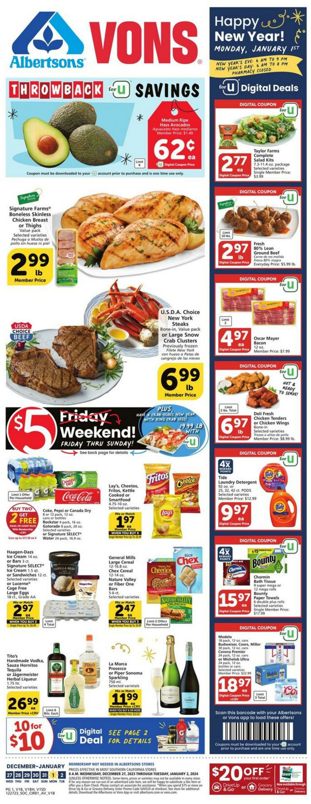 Vons Ad from 12/27/2023