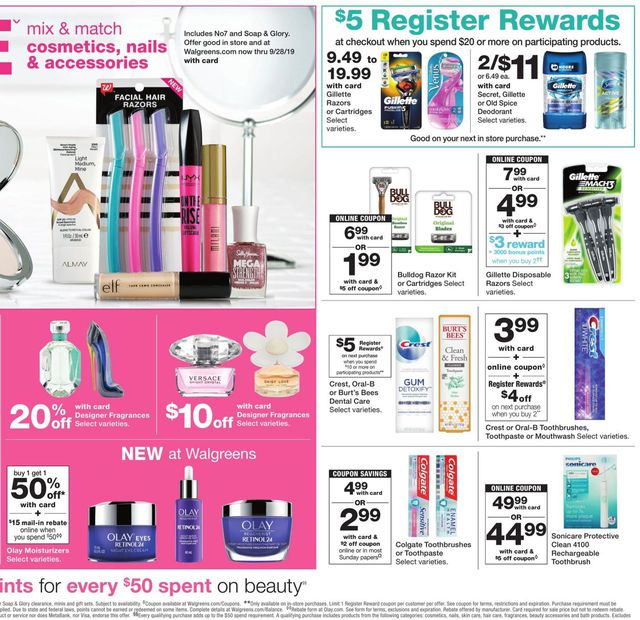 Walgreens Ad from 09/15/2019