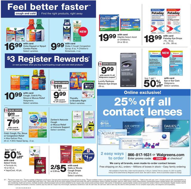 Walgreens Ad from 11/08/2020