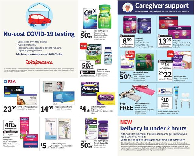 Walgreens Ad from 08/22/2021
