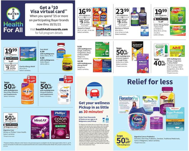 Walgreens Ad from 10/03/2021
