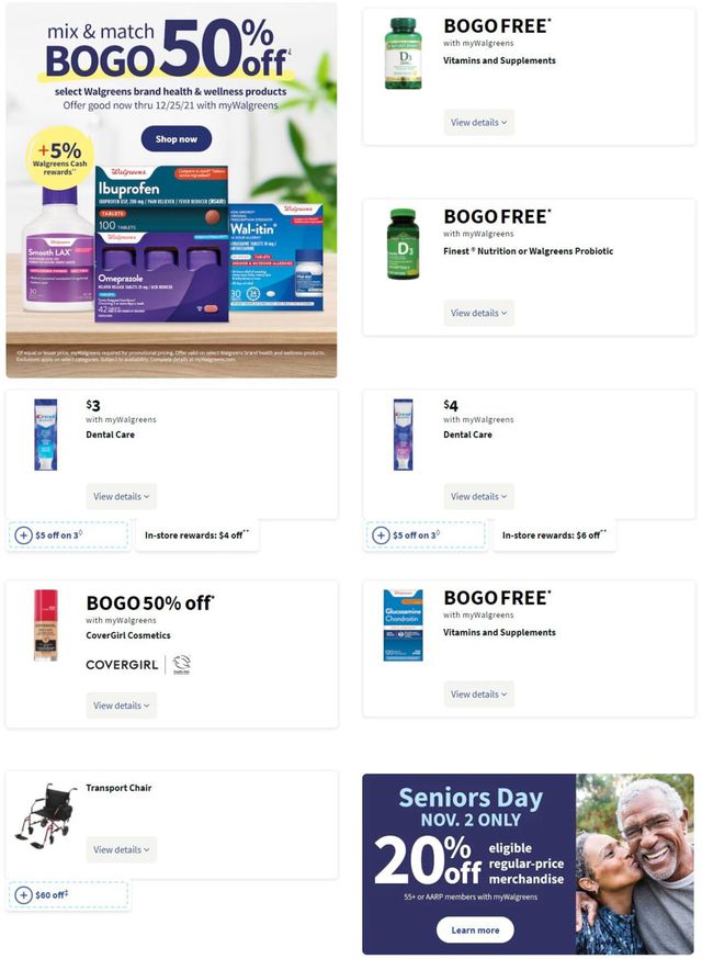 Walgreens Ad from 10/31/2021