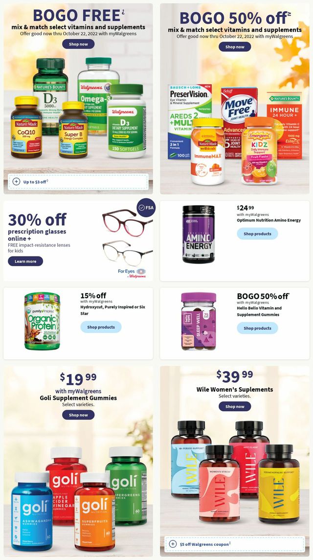 Walgreens Ad from 09/18/2022