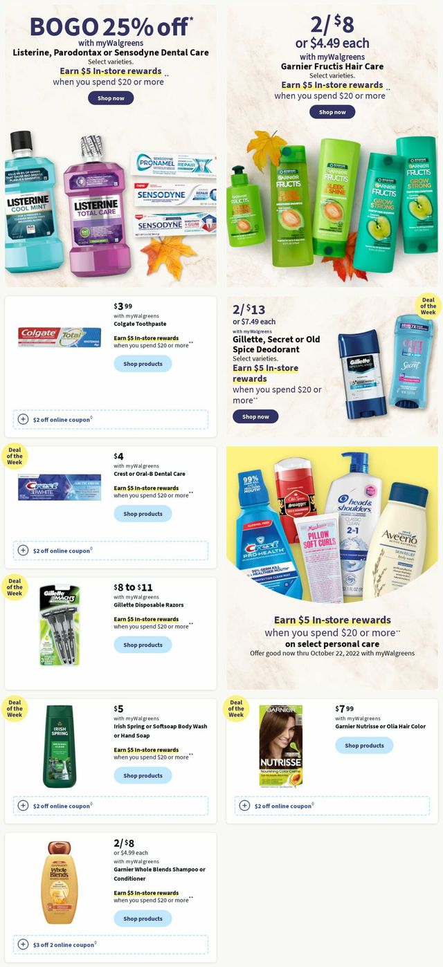 Walgreens Ad from 10/09/2022