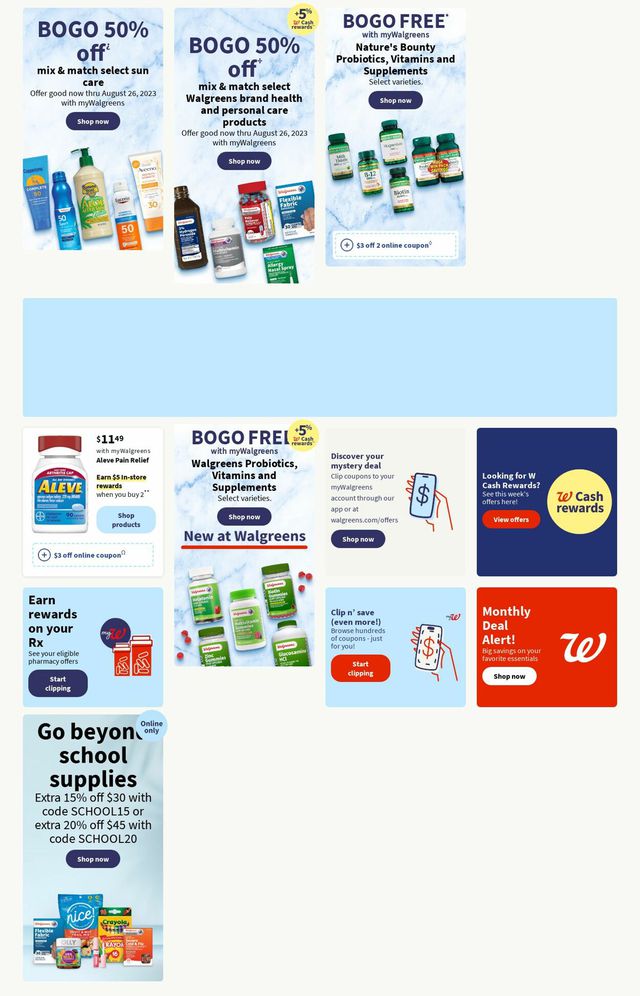 Walgreens Ad from 08/07/2023