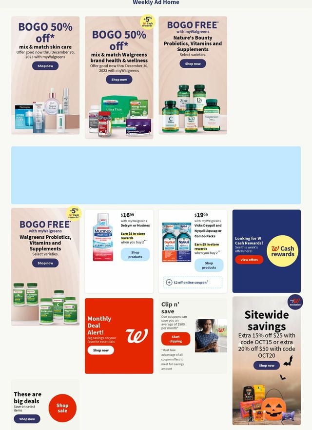 Walgreens Ad from 10/30/2023