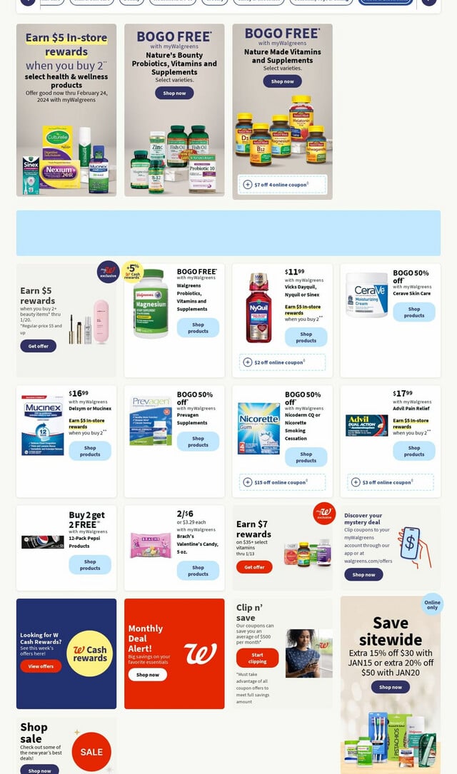 Walgreens Ad from 01/08/2024