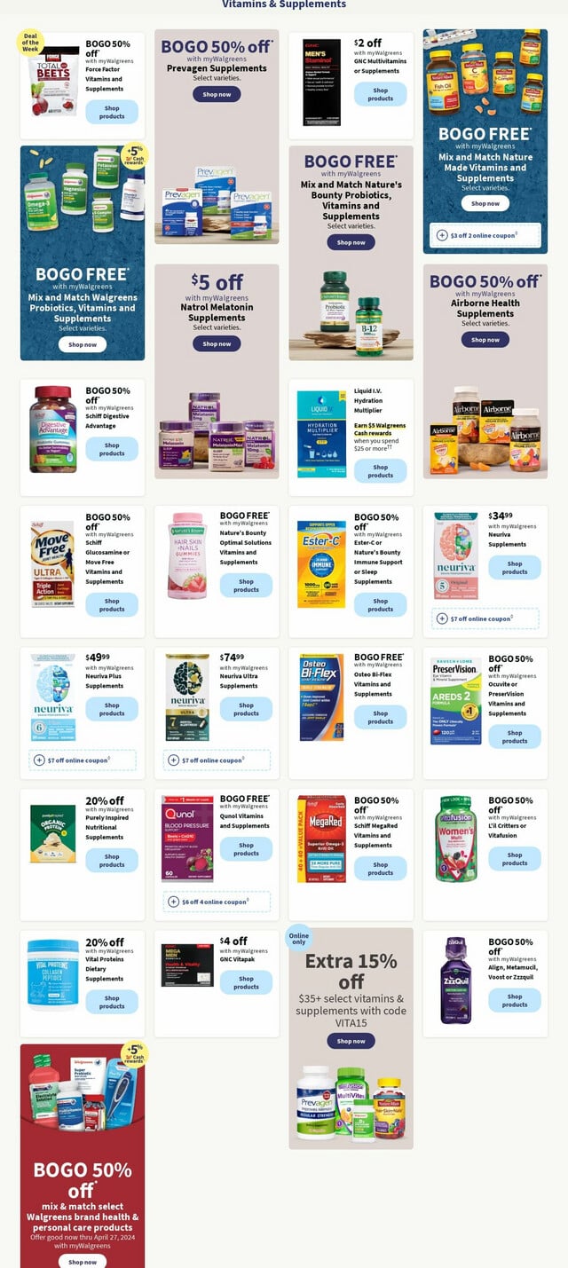Walgreens Ad from 04/15/2024