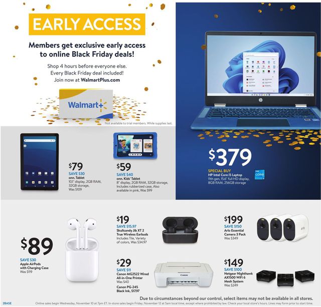 Walmart Ad from 11/10/2021