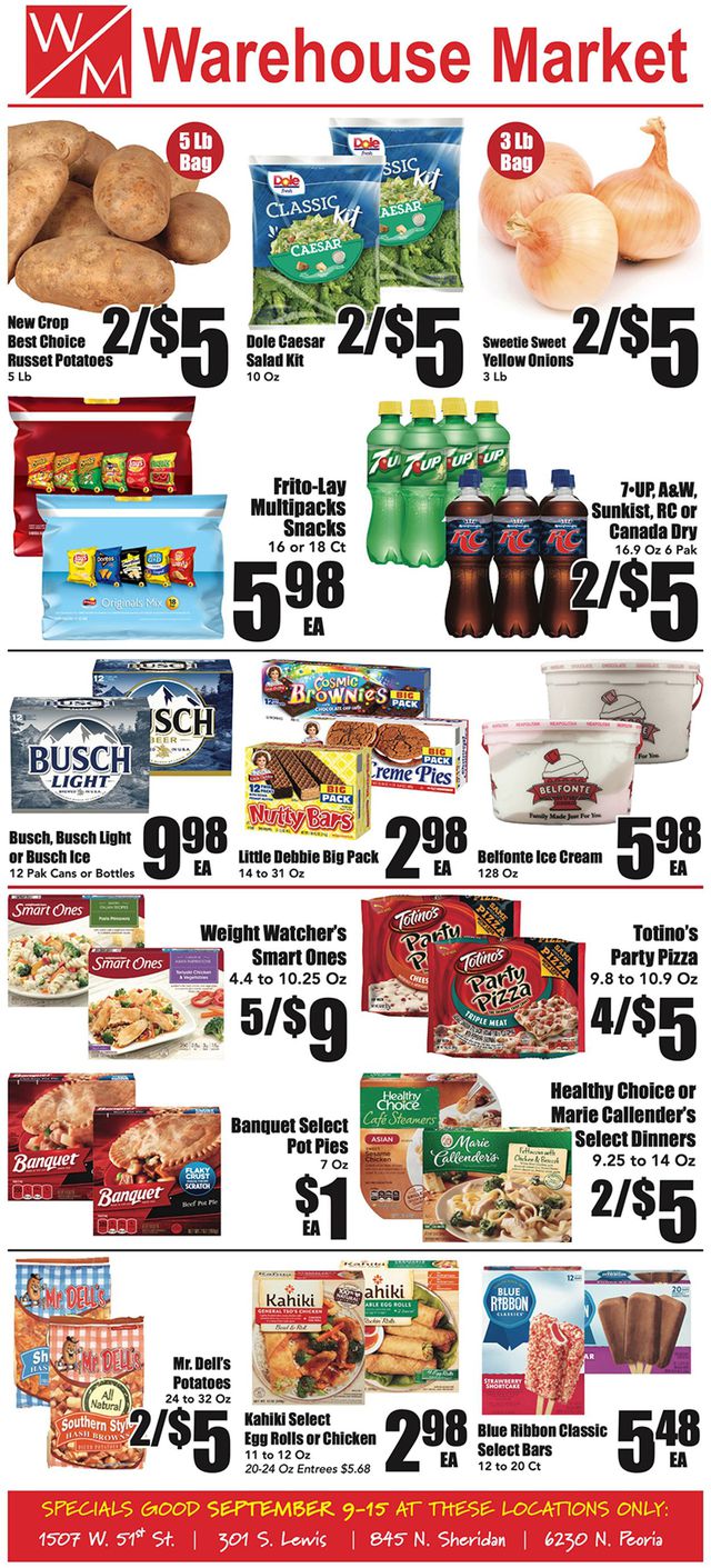 Warehouse Market Ad from 09/09/2020