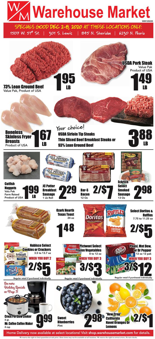 Warehouse Market Ad from 12/02/2020
