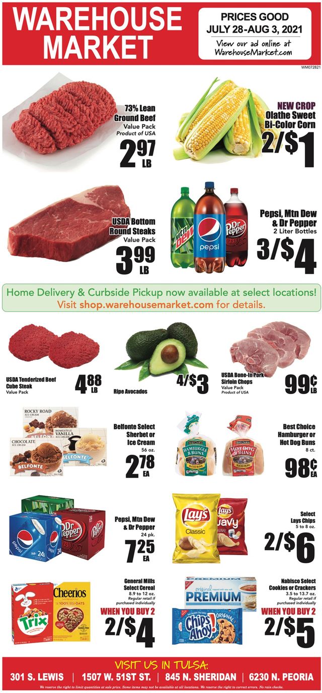 Warehouse Market Ad from 07/28/2021