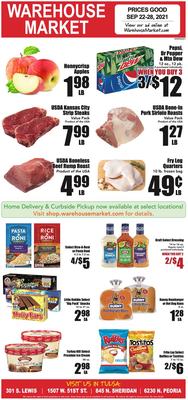 Warehouse Market Ad from 09/22/2021