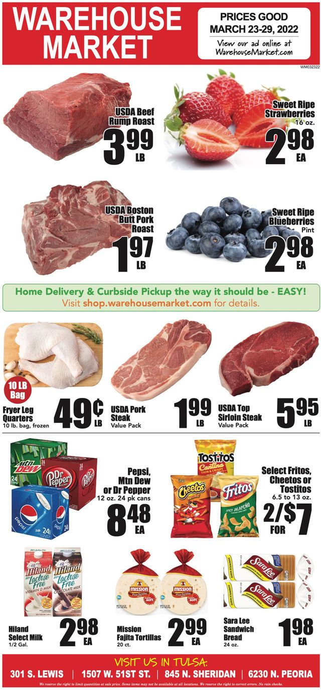 Warehouse Market Ad from 03/23/2022