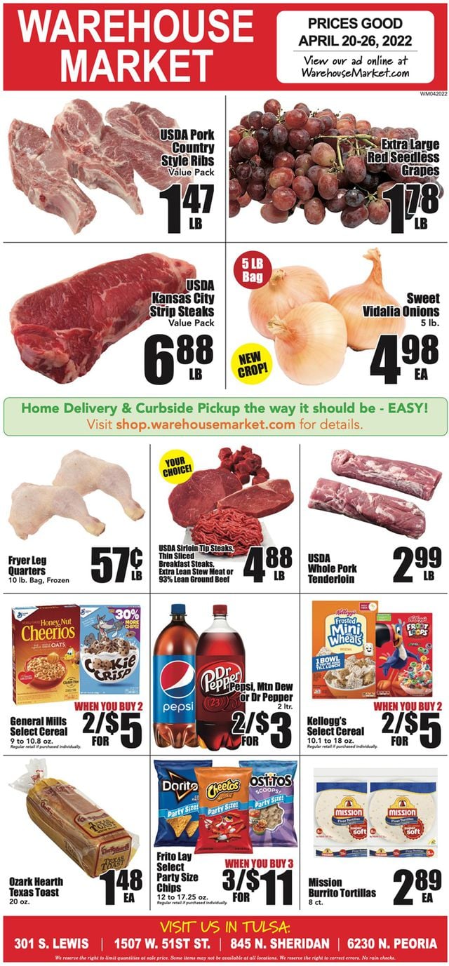 Warehouse Market Ad from 04/20/2022