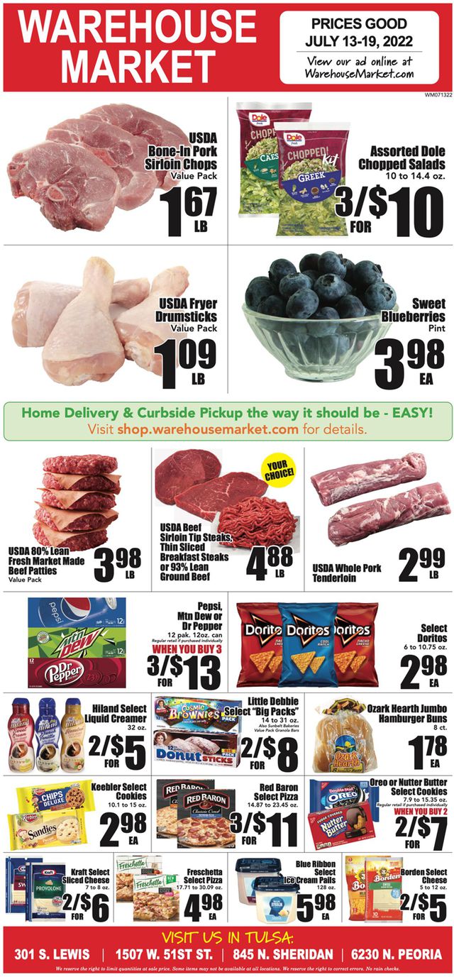 Warehouse Market Ad from 07/13/2022