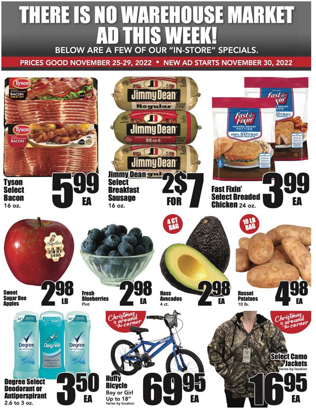 Warehouse Market Ad from 11/25/2022