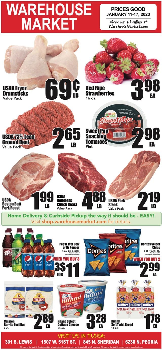 Warehouse Market Ad from 01/11/2023