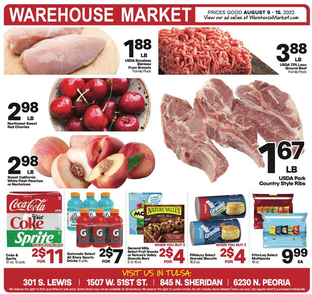Warehouse Market Ad from 08/09/2023