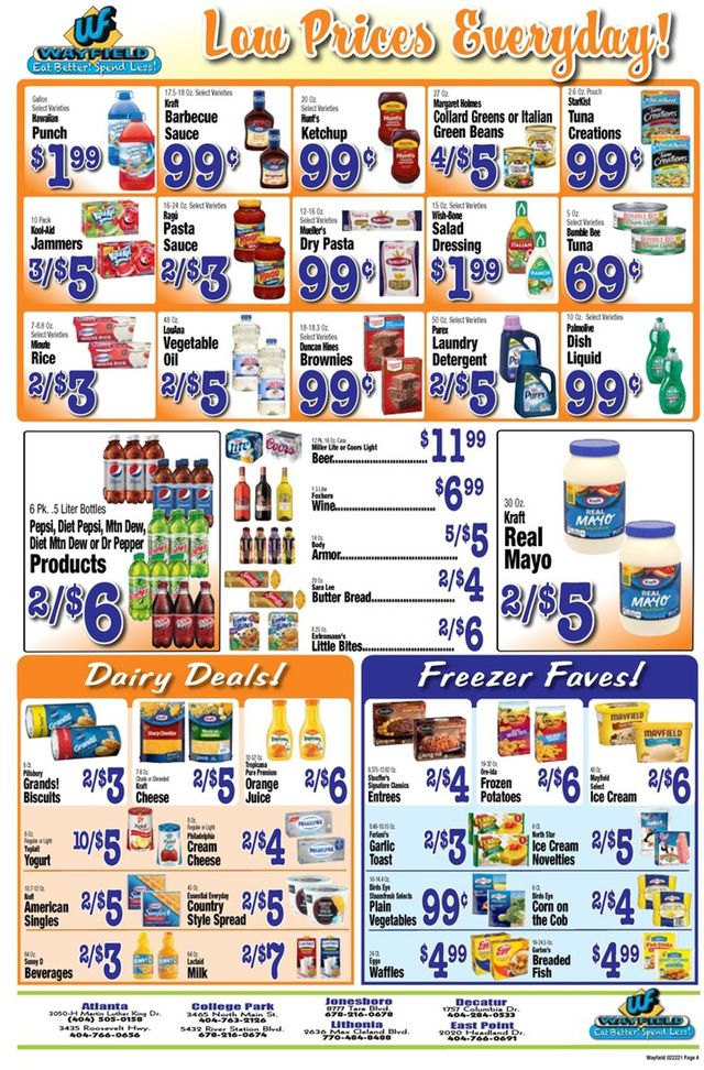 Wayfield Ad from 02/22/2021