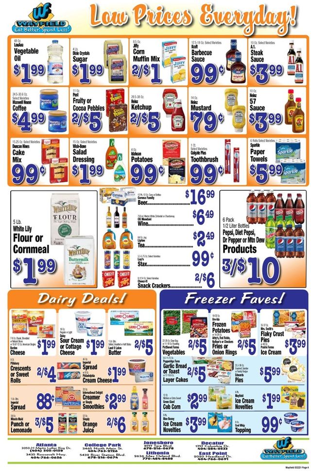 Wayfield Ad from 03/22/2021