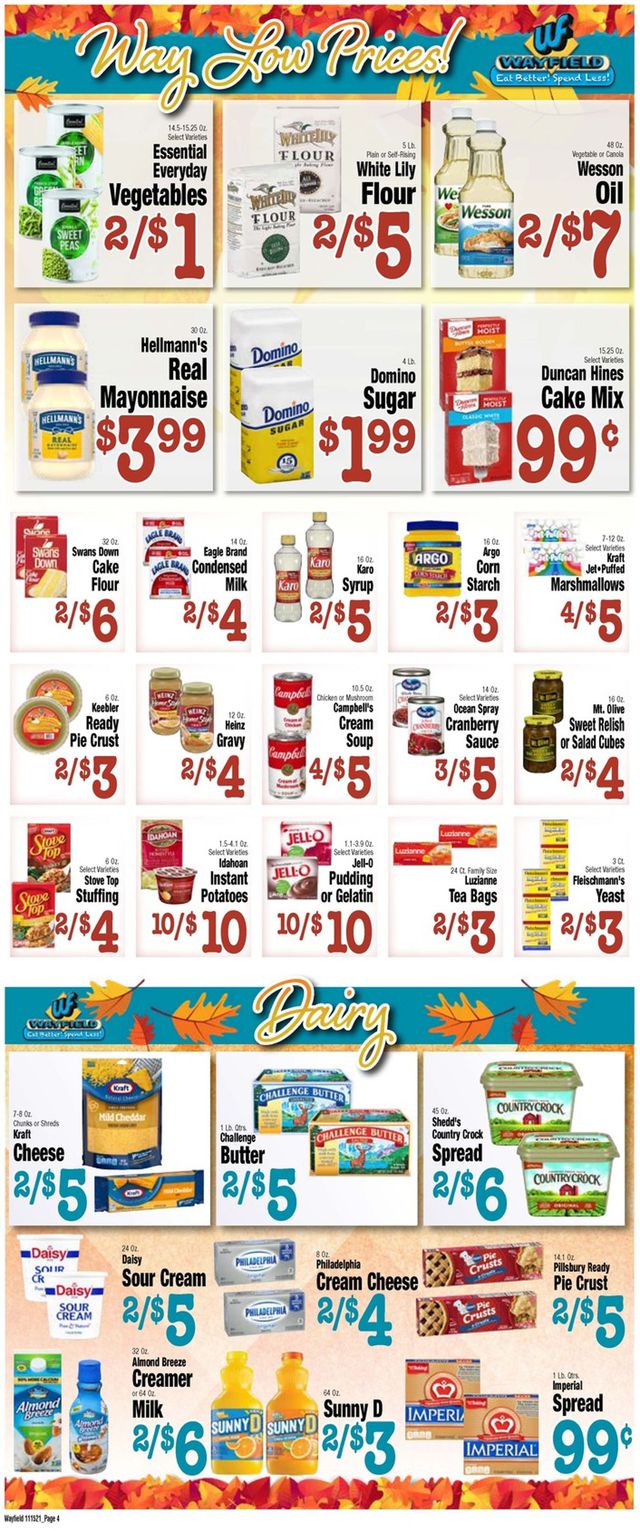 Wayfield Ad from 11/15/2021