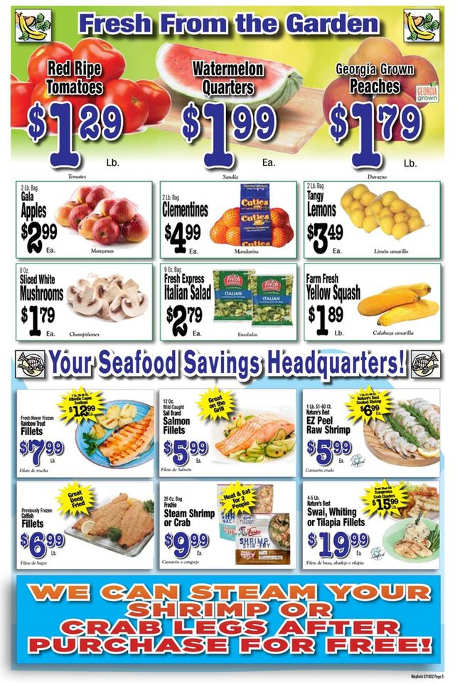 Wayfield Ad from 07/18/2022