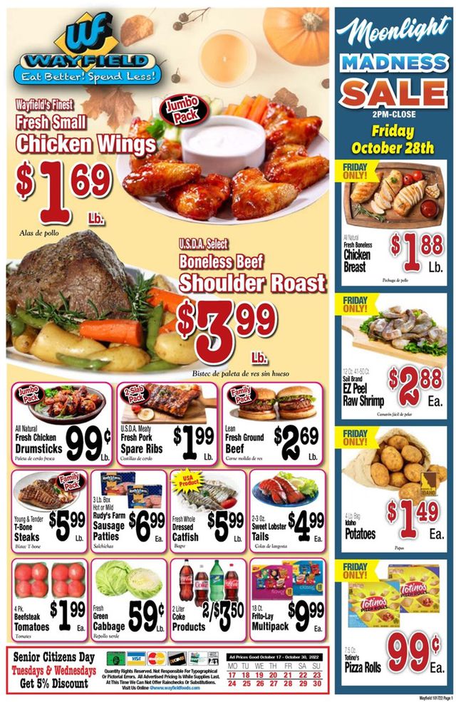 Wayfield Ad from 10/17/2022