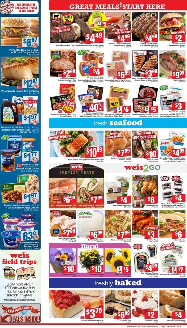Weis Ad from 08/08/2019
