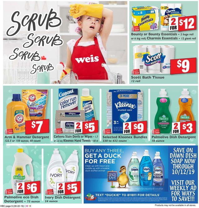 Weis Ad from 08/22/2019