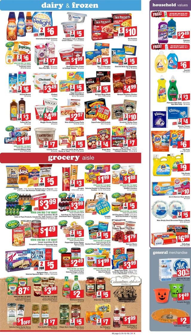 Weis Ad from 10/10/2019