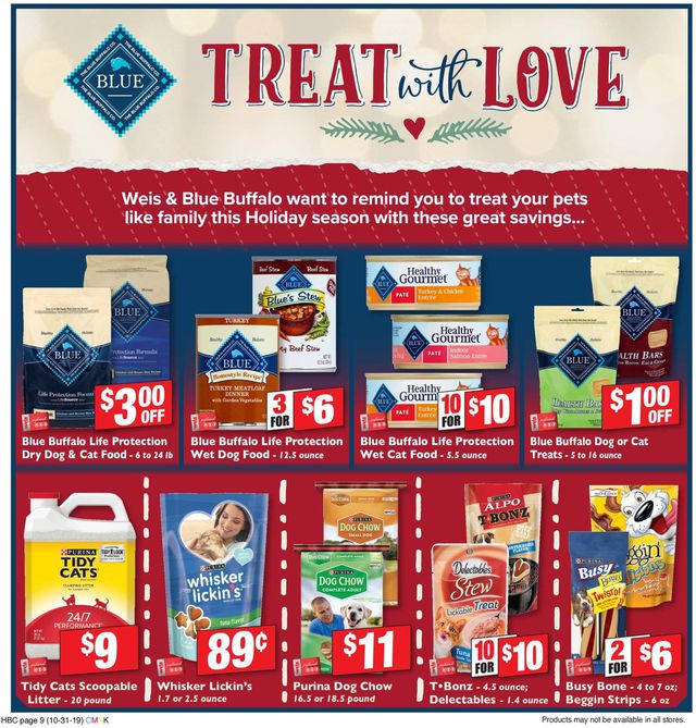 Weis Ad from 10/31/2019