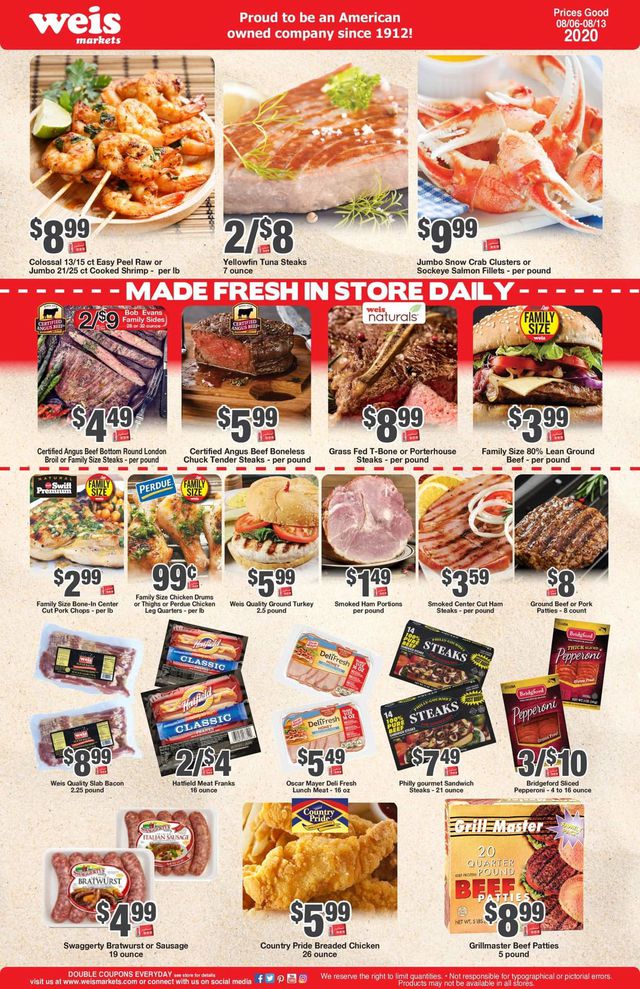 Weis Ad from 08/06/2020