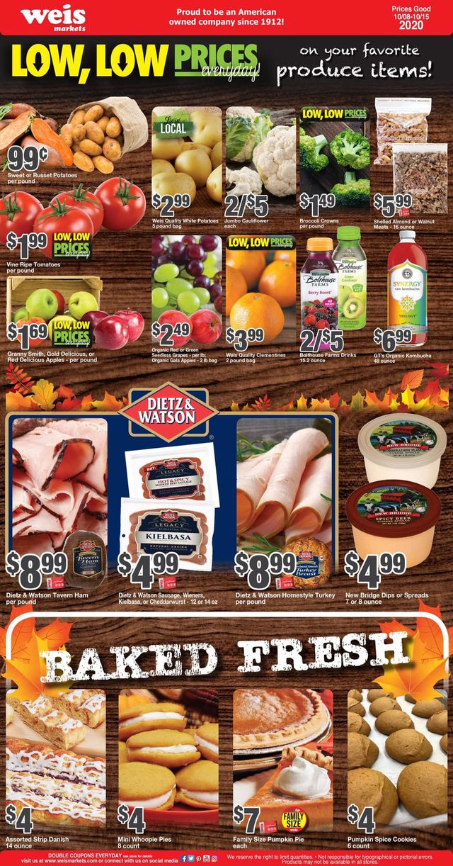 Weis Ad from 10/08/2020