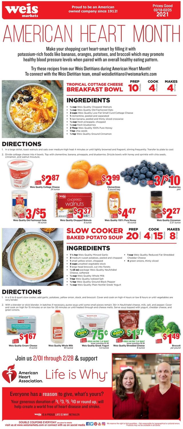 Weis Ad from 02/18/2021