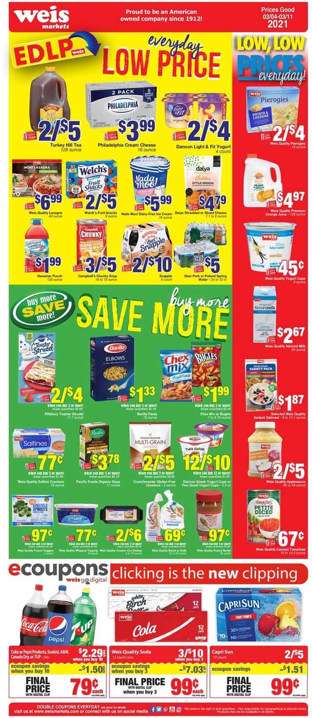 Weis Ad from 03/04/2021