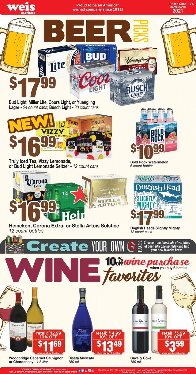 Weis Ad from 04/22/2021
