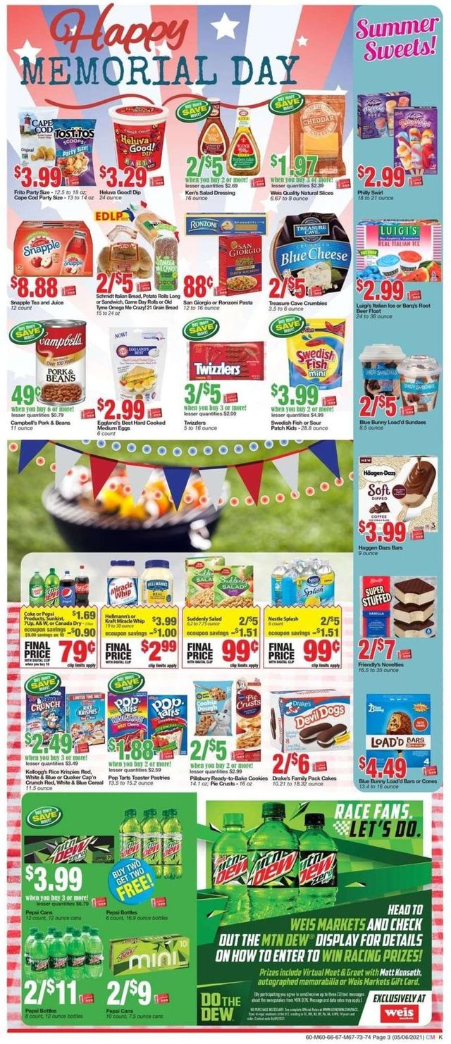 Weis Ad from 05/06/2021