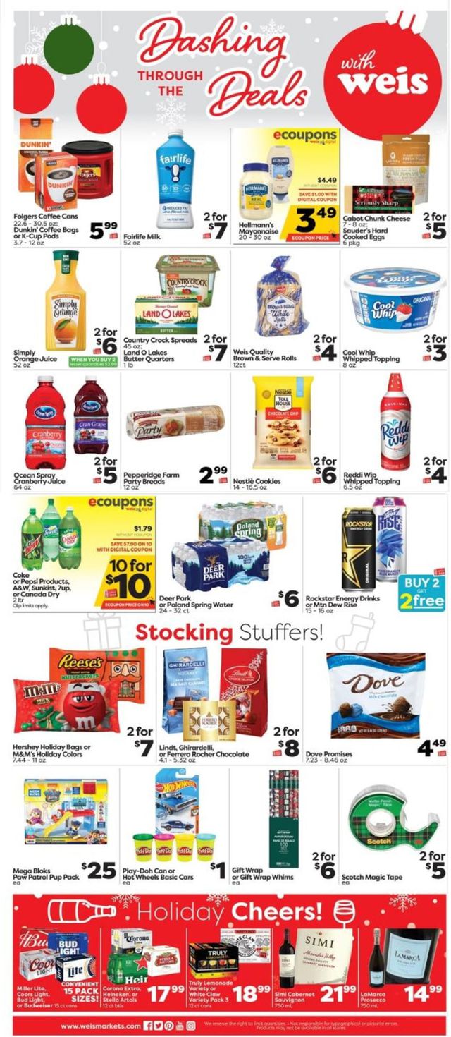 Weis Ad from 12/16/2021