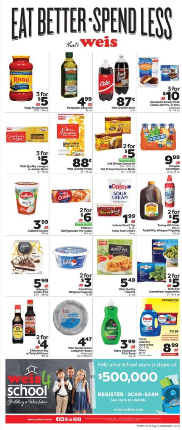 Weis Ad from 04/07/2022