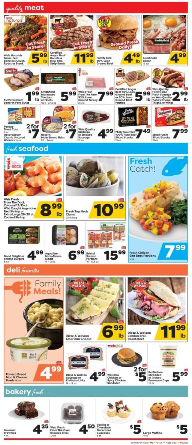 Weis Ad from 07/14/2022
