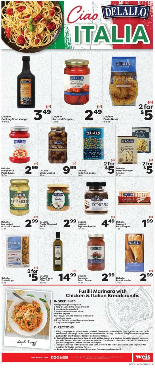 Weis Ad from 10/06/2022