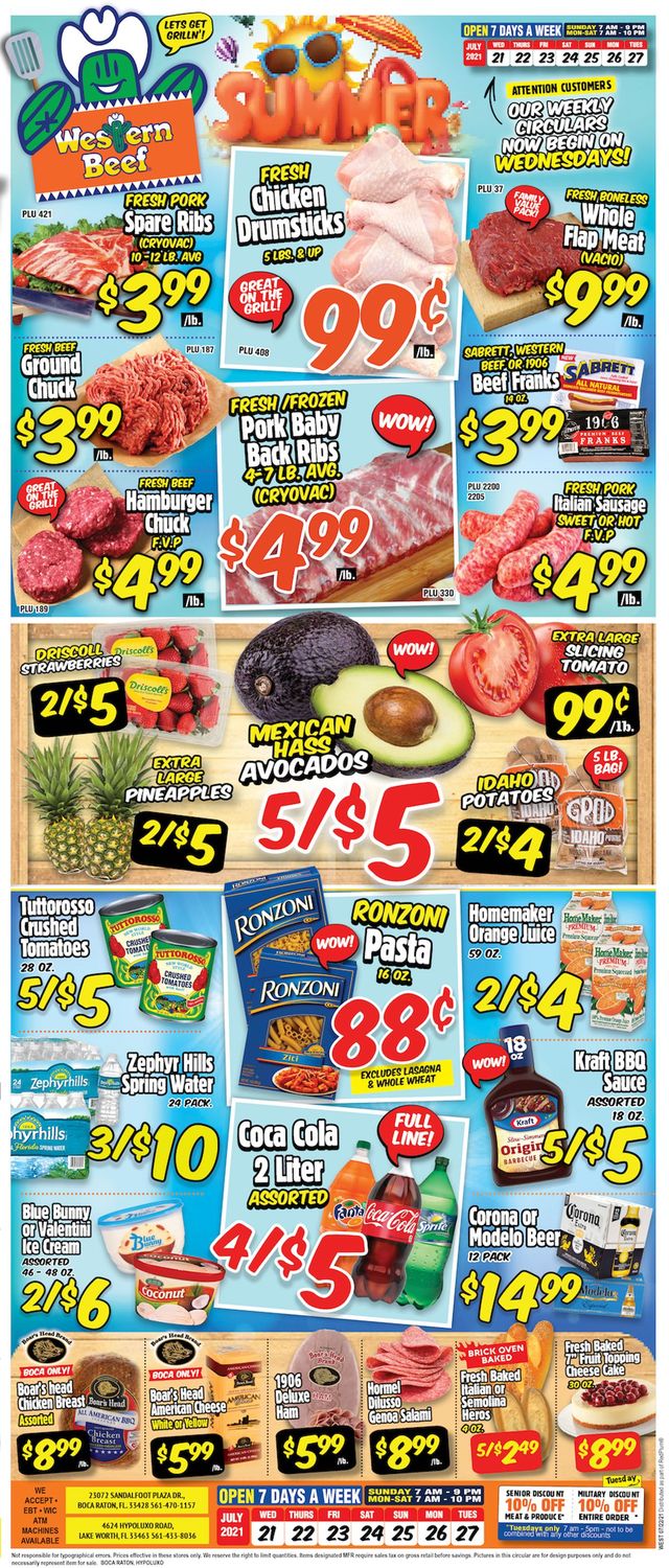 Western Beef Ad from 07/21/2021