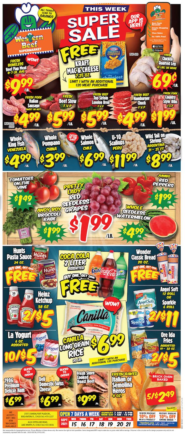 Western Beef Ad from 09/15/2021